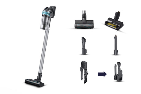 Samsung Jet 75E Pet, VS20B75AGR1, 2-in-1-Stabstaubsauger, Beutellos, Multizyklonisch, Schwarz