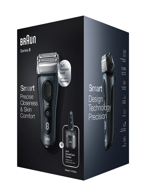 Braun Series 8 8463cc, Folienschaber, Grau, Ladend, Akku, Lithium-Ion (Li-Ion), 60 min