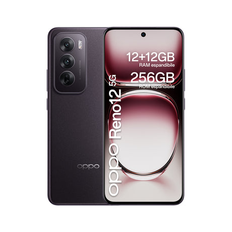 Oppo Reno12 5G, 17 cm (6.7"), 12 GB, 256 GB, 50 MP, Android 14, Schwarz