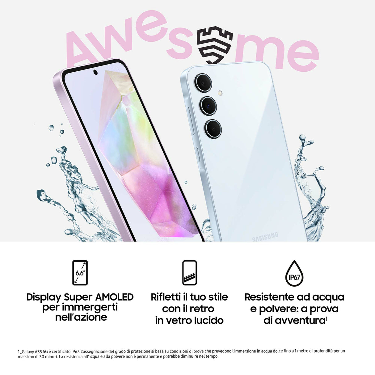 Samsung Galaxy A35 5G , 16,8 cm (6.6"), 6 GB, 128 GB, 50 MP, Android 14, Gelb