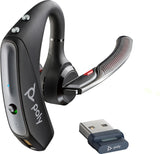 HP POLY Voyager 5200 UC USB-A Headset + BT600 Dongle TAA, Kabellos, Büro/Callcenter, 100 - 20000 Hz, 20 g, Kopfhörer, Schwarz