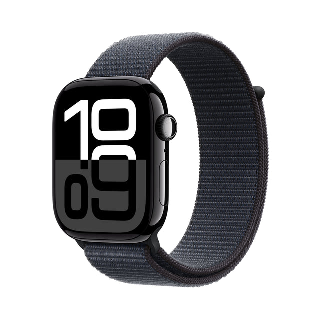 Watch Apple Watch Series 10 GPS 46mm Jet Black Aluminium Case, Sport Loop - Black