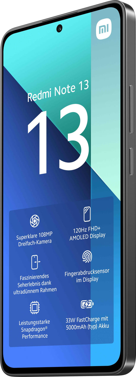 Xiaomi Redmi Note 13, 16,9 cm (6.67"), 8 GB, 256 GB, 108 MP, Android 13, Schwarz