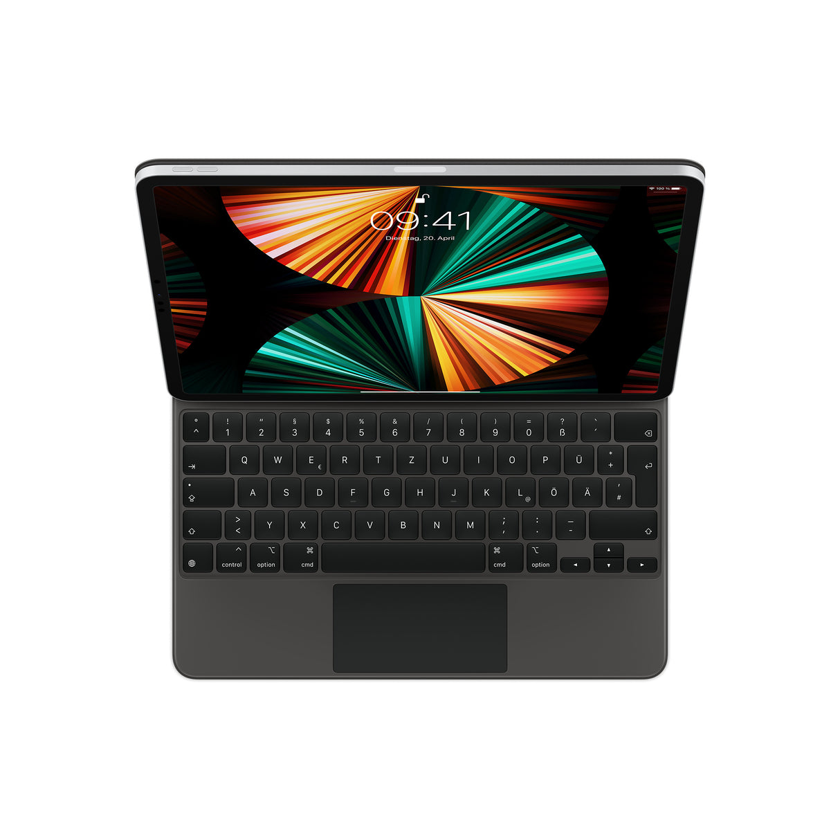 Apple Magic Keyboard, QWERTZ, Deutsch, für iPad Pro 12.9 (5. Generation) MJQK3D/A, Schwarz