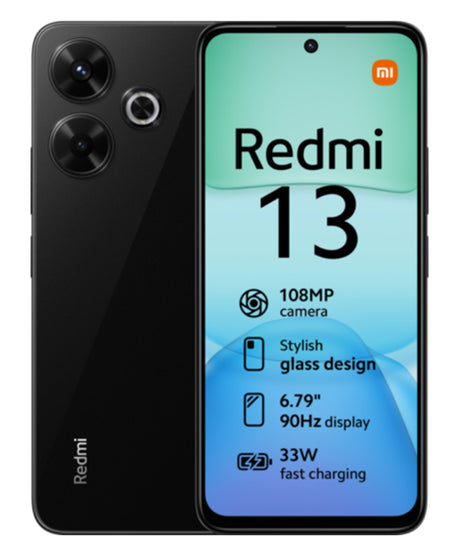 Xiaomi Redmi 13, 17,2 cm (6.79"), 2220 x 1080 Pixel, 6 GB, 128 GB, 108 MP, Schwarz