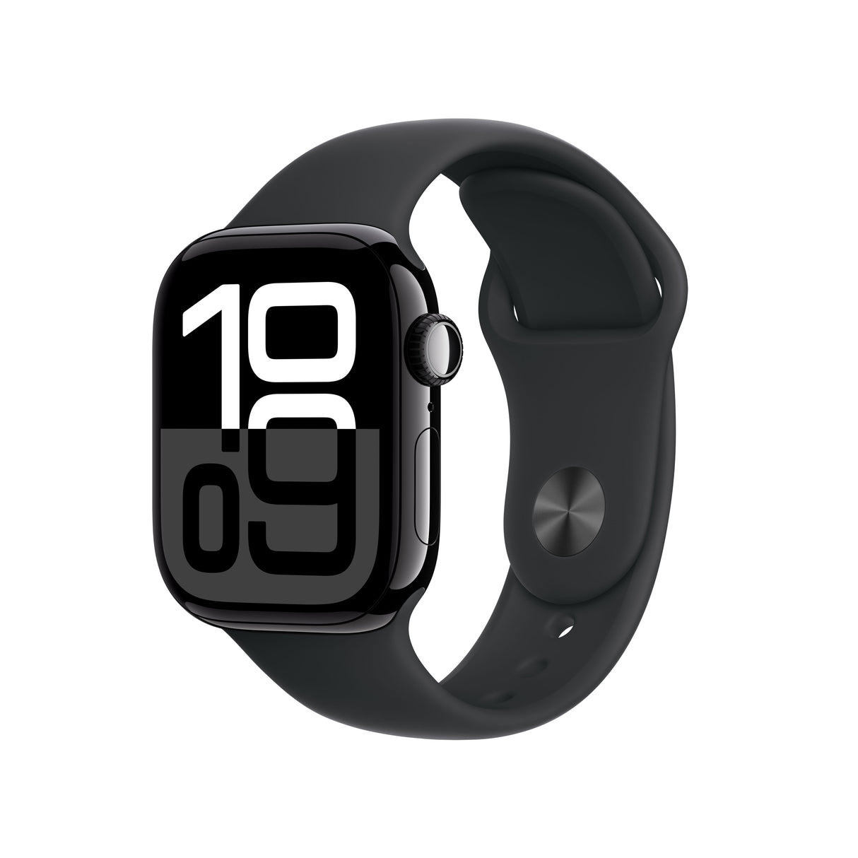 Watch Apple Watch Series 10 GPS 42mm Jet Black Aluminium Case, Sport Band M/L - Black