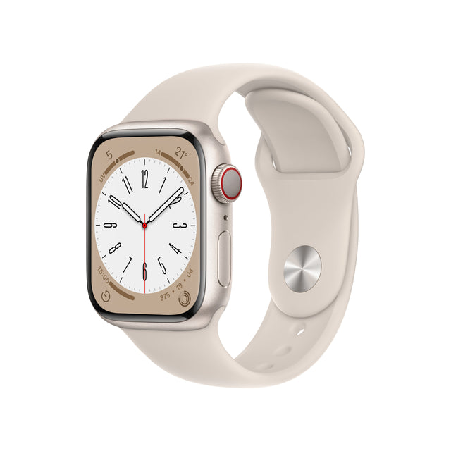 Watch Apple Watch Series 8 LTE 41mm Starlight Aluminium Case Sport Band - Starlight
