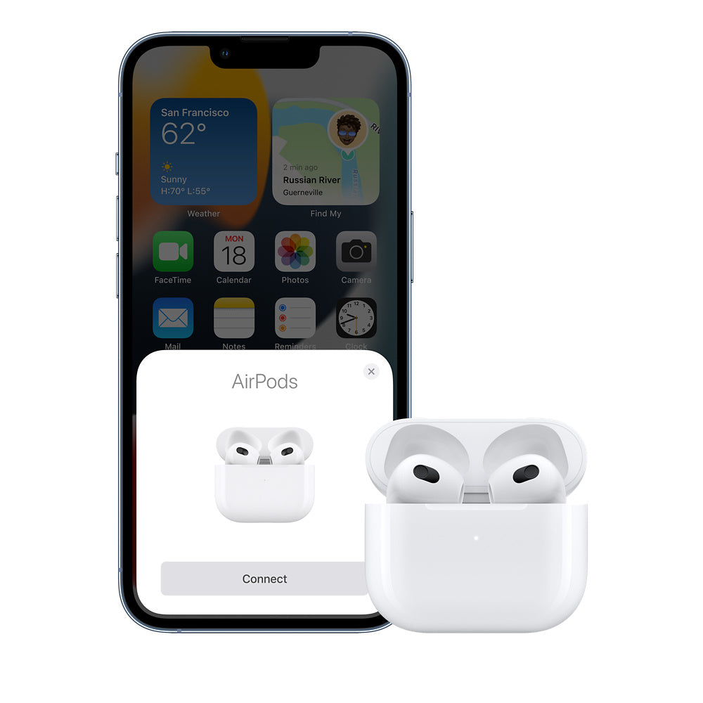 Apple AirPods (3. Generation) mit Lightning Ladecase, Kabellos, Anrufe/Musik, Kopfhörer, Weiß