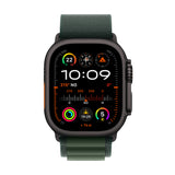 Watch Apple Watch Ultra 2 Black LTE 49mm Titanium Case with Alpine Loop S - Dark Green