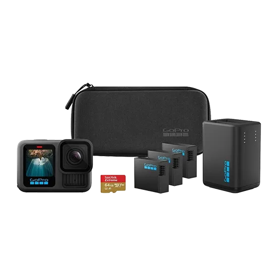 GoPro HERO13 Extended Power Bundle, 5.3K Ultra HD, CMOS, 27,6 MP, 240 fps, GPS, WLAN