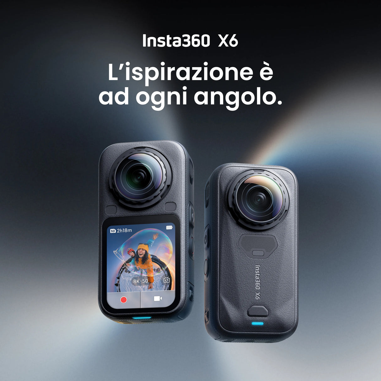 Insta360 X6 Standard Bundle 360 Camera, 8K Ultra HD, 60 fps, Black