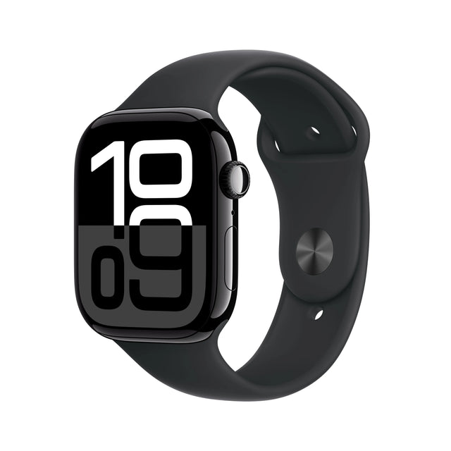 Apple Watch Series 10 (2024) LTE 46mm Jet Black Aluminium mit Sport Band - Schwarz