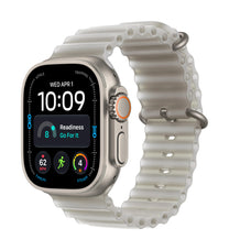 Apple Watch Ultra 4 (2026) 5G 49mm Natural Titanium Case with Translucent Grey Ocean Band - Titanium Natural