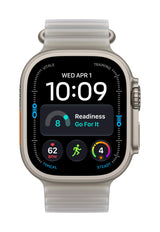 Apple Watch Ultra 4 (2026) 5G 49mm Natural Titanium Case with Translucent Grey Ocean Band - Titanium Natural