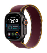 Apple Watch Ultra 4 (2026) 5G 49mm Black Titanium Case with Burgundy Trail Loop M/L - Burgundy