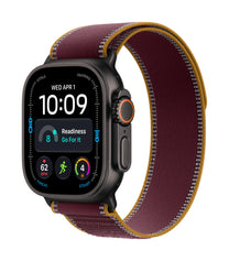 Apple Watch Ultra 4 (2026) 5G 49mm Black Titanium Case with Burgundy Trail Loop M/L - Burgundy
