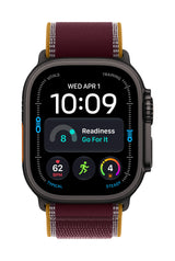 Apple Watch Ultra 4 (2026) 5G 49mm Black Titanium Case with Burgundy Trail Loop M/L - Burgundy