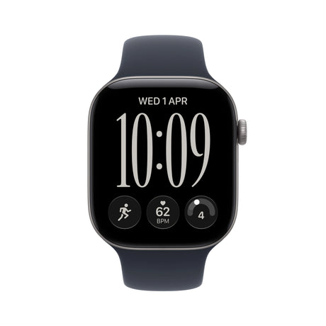 Apple Watch Series 12 (2026) GPS 42mm Space Grey Aluminium Case with Navy Blue Sport Band S/M - Space Gray