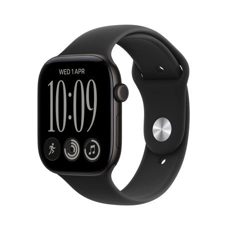 Apple Watch Series 12 (2026) GPS 42mm Black Aluminium Case with Black Sport Band M/L - Schwarz
