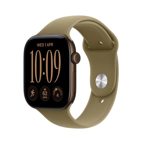Apple Watch Series 12 (2026) GPS 46mm Dark Bronze Aluminium Case with Olive Sport Band M/L - Dark Bronze