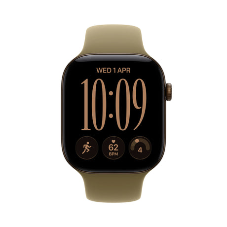 Apple Watch Series 12 (2026) GPS 46mm Dark Bronze Aluminium Case with Olive Sport Band M/L - Dark Bronze