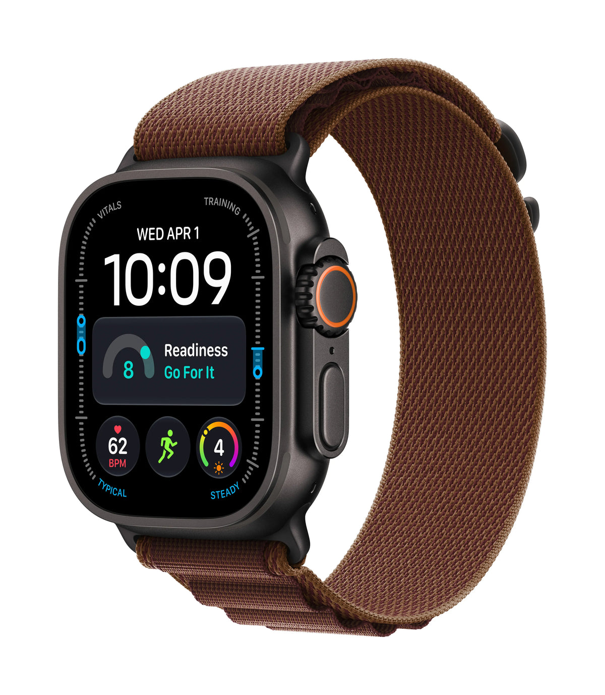 Apple Watch Ultra 4 (2026) 5G 49mm Black Titanium Case mit Burgundy Alpine Loop M - Black