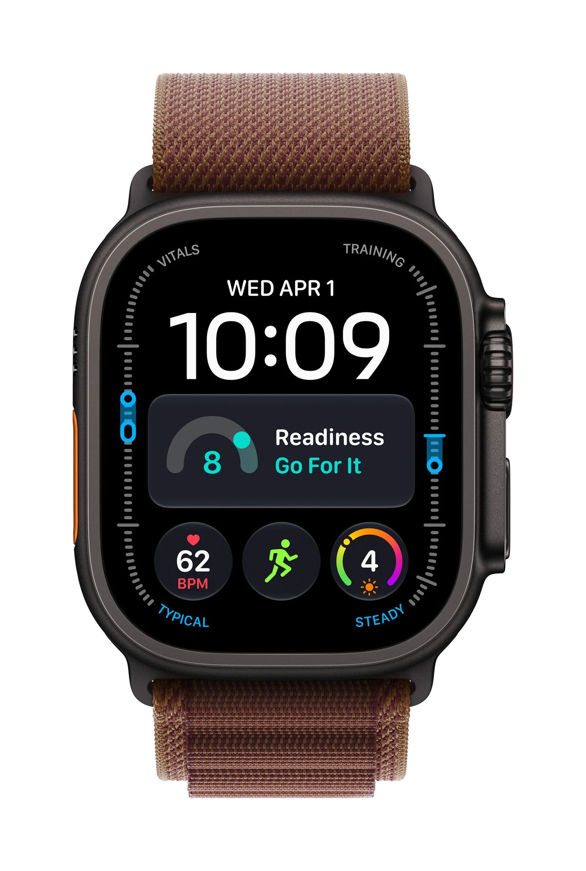 Apple Watch Ultra 4 (2026) 5G 49mm Black Titanium Case mit Burgundy Alpine Loop M - Black