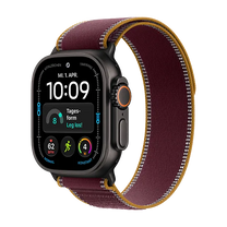 Apple Watch Ultra 4 (2026) 5G 49mm Black Titanium Case with Trail Loop Burgundy - Titanium Black