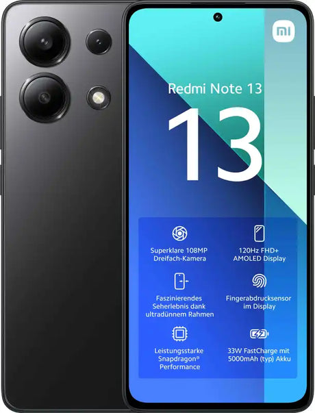 Xiaomi Redmi Note 13, 16,9 cm (6.67"), 8 GB, 256 GB, 108 MP, Android 13, Schwarz