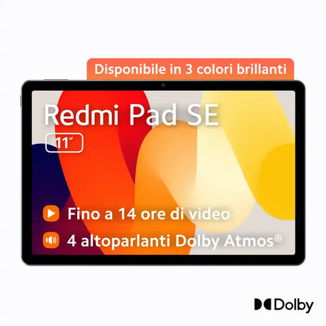 Xiaomi Redmi Pad SE, 27,9 cm (11"), 1920 x 1200 Pixel, 128 GB, 4 GB, Android 13, Graphit, Grau