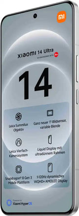 Xiaomi 14 Ultra 5G, 17,1 cm (6.73"), 3200 x 1440 Pixel, 16 GB, 512 GB, 50 MP, Weiß Xiaomi- Handy24